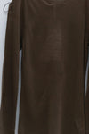 SWAYING 24 Autumn and Winter Wool Blended One-shoulder Lamb Leg Sleeve Top SW-SW24AW1T17-ZONG Brown SW-SW24AW1T13